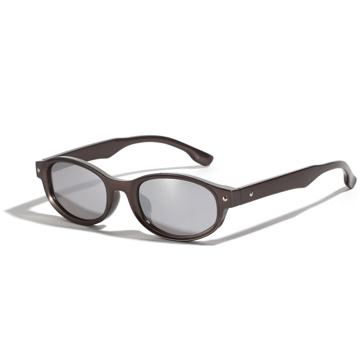 Damen modische Sonnenbrille mit geschwungenem Design und UV-Schutz Karnz