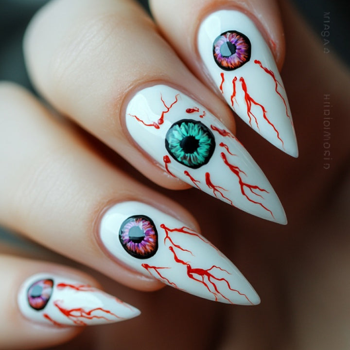 Künstlerisches Augen-Themen Presse-auf Nagelset Karnz
