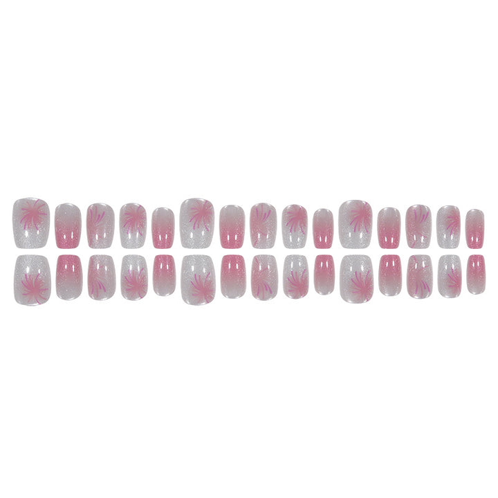 Künstlerisches Ombre Nagelkunst Press-On Set Karnz