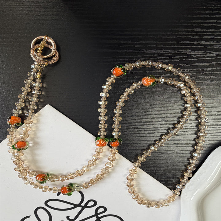 Elegante Perlen Charm Brillen Kette Karnz