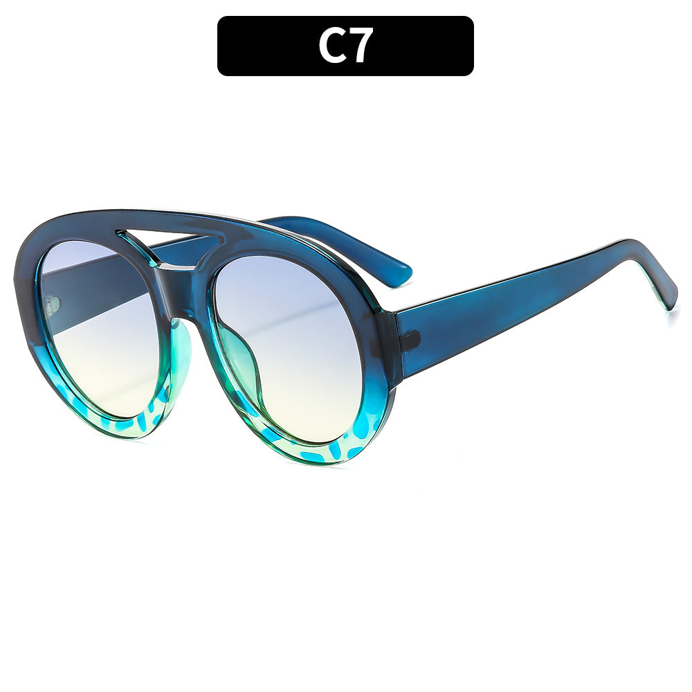 Oversized Gradient Lens Sonnenbrille Klassischer Stil