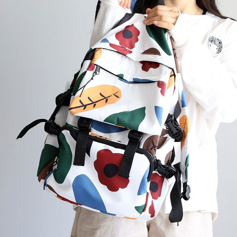 Blumenmuster Outdoor-Rucksack Karnz