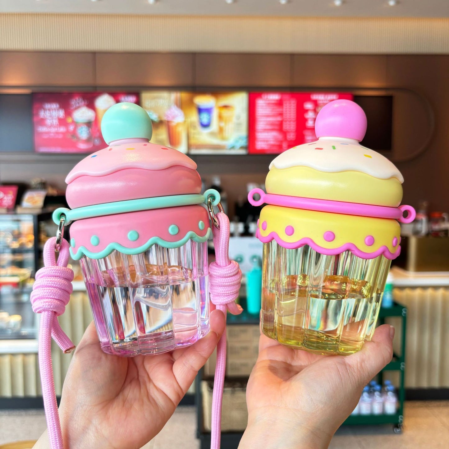Damen kreative Cupcake Trinkflasche Karnz