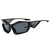 Damen futuristische Sonnenbrille mit einzigartigem Polygon-Design Karnz