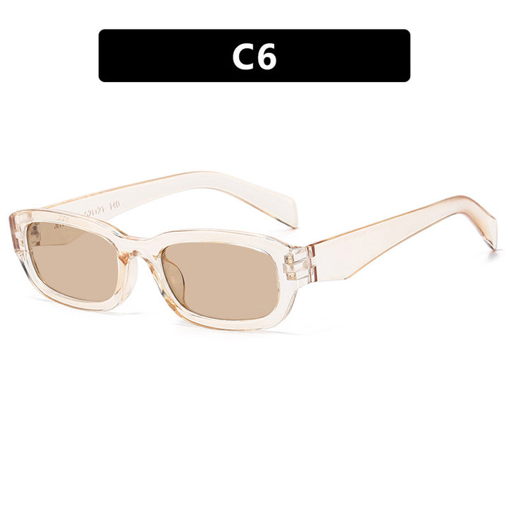 Damen modische Sonnenbrille mit stilvollem, rechteckigem Rahmen Karnz