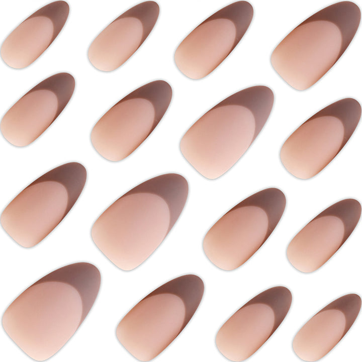 Elegantes Press-On-Nagel-Set mit stilvollem Halbmond-Design Karnz