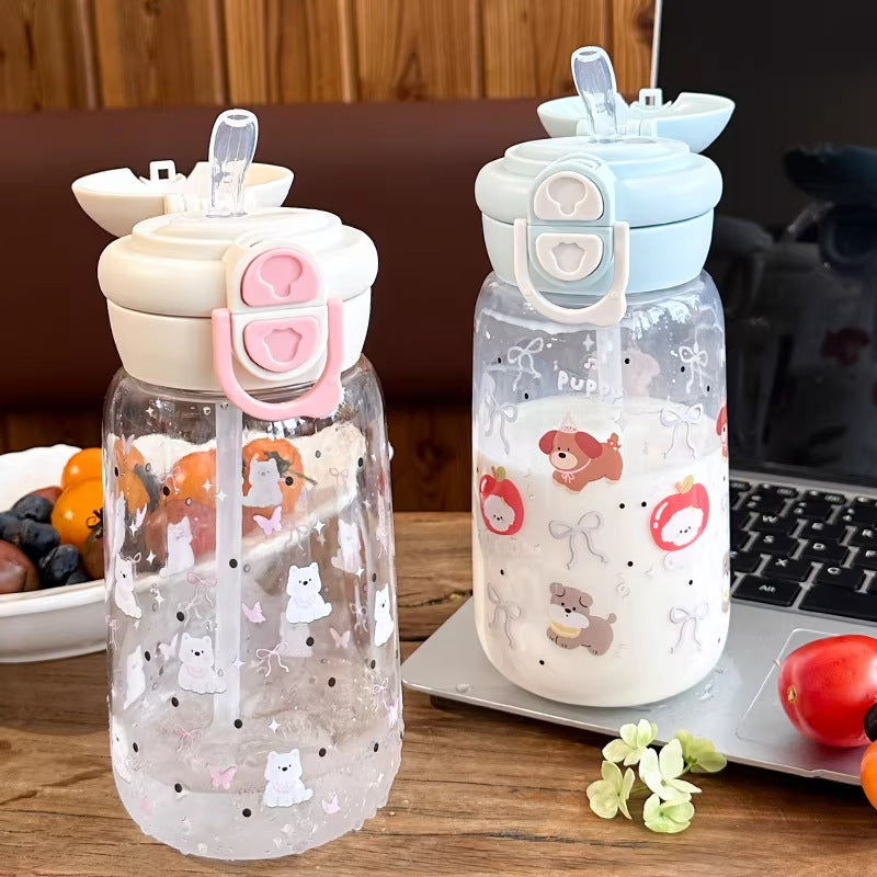 Damen Trinkflasche mit Tiermotiven und gesundem Fruchteinlage-System Karnz