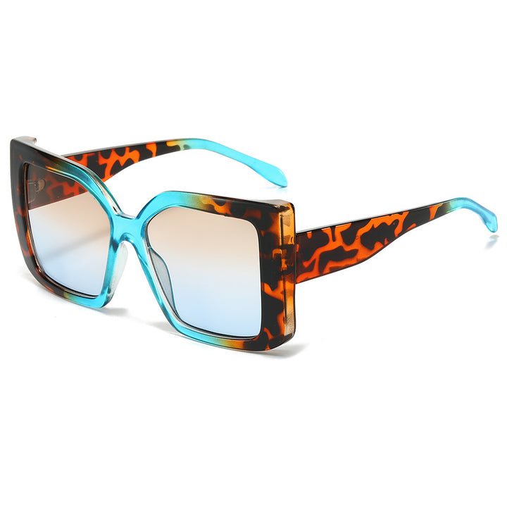 Übergroße geometrische quadratische Sonnenbrille Karnz