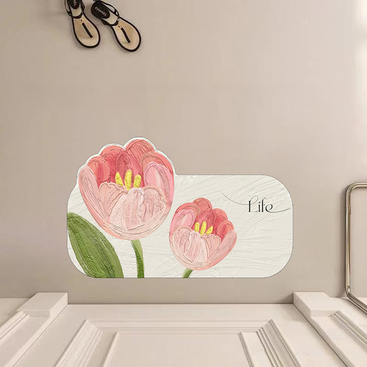 Florales Muster Badematte