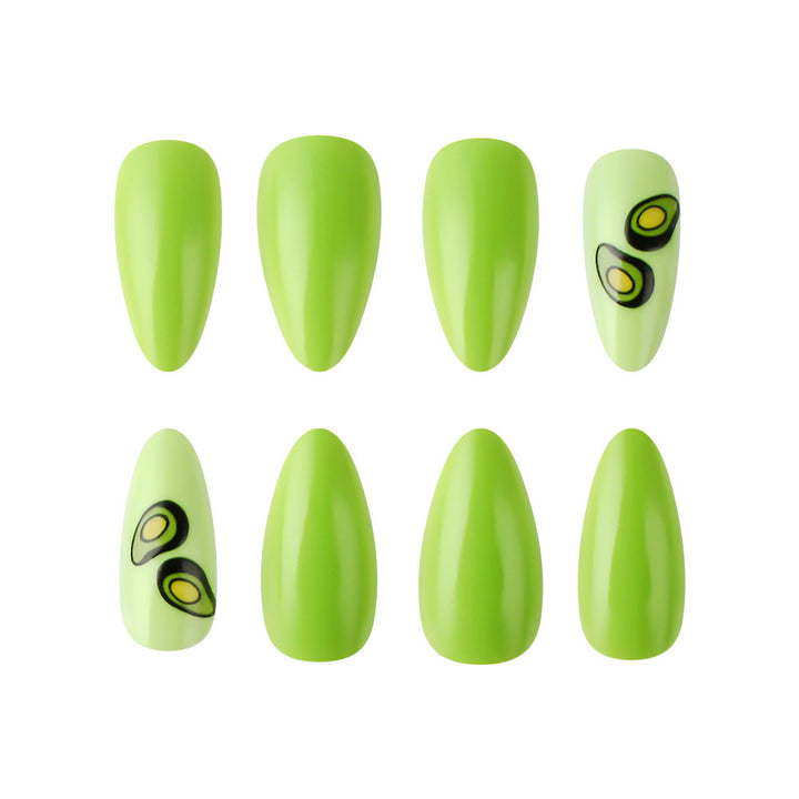 Avocado-Themen Press-On Nägel Karnz