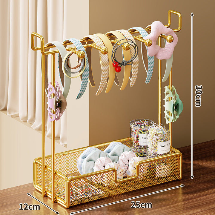Haarband und Haarschmuck Organizer Ständer mit Mesh-Aufbewahrungsschale