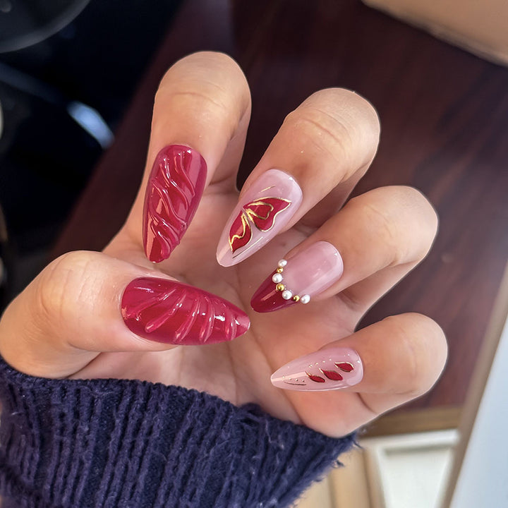 Elegantes Press-On-Nagelset Karnz