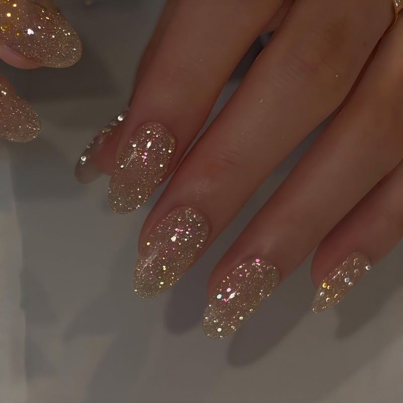 Sparkly Lange Press-On Nägel Karnz