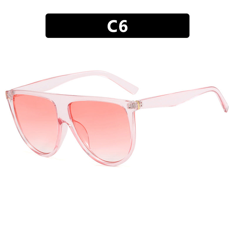 Damen trendige Oversized-Sonnenbrille mit stylischem transparenten Rahmen Karnz