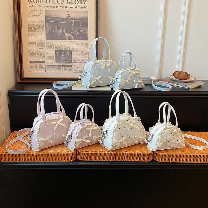 WoCharming Schleifen-verzierte Alltagshandtasche Karnz