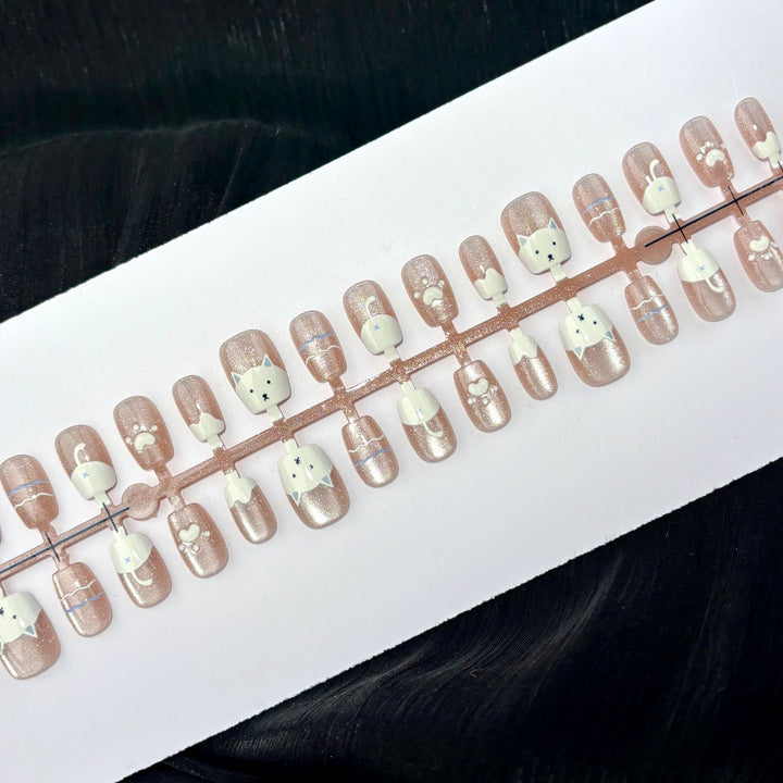 Niedlicher Tier-Themen Press-On Nagel Set