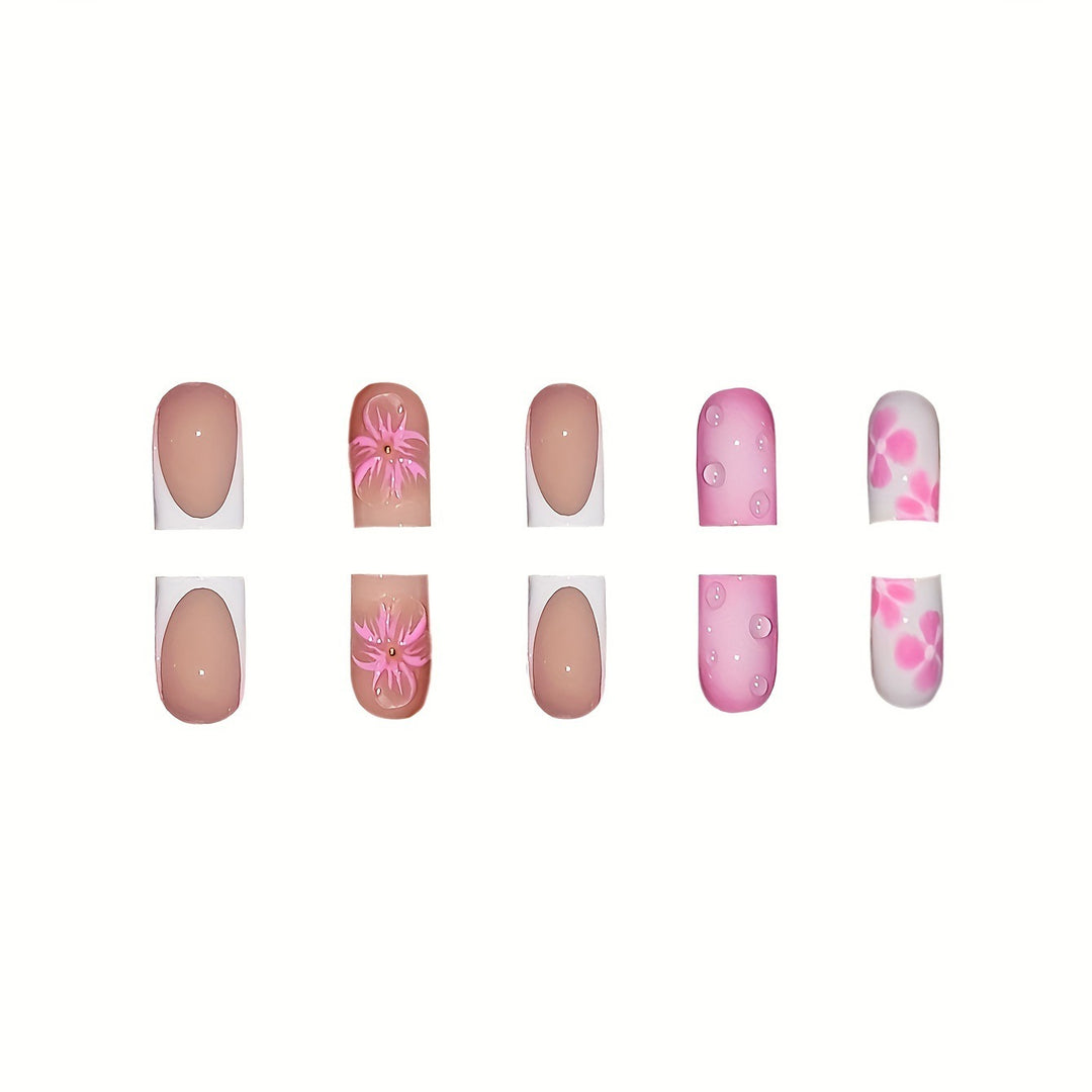 Künstlerische Florale Nagelkunst Verlängerungen Karnz