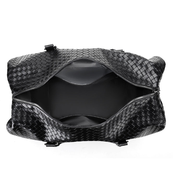 Elegante geflochtene Leder-Duffel-Tasche Karnz