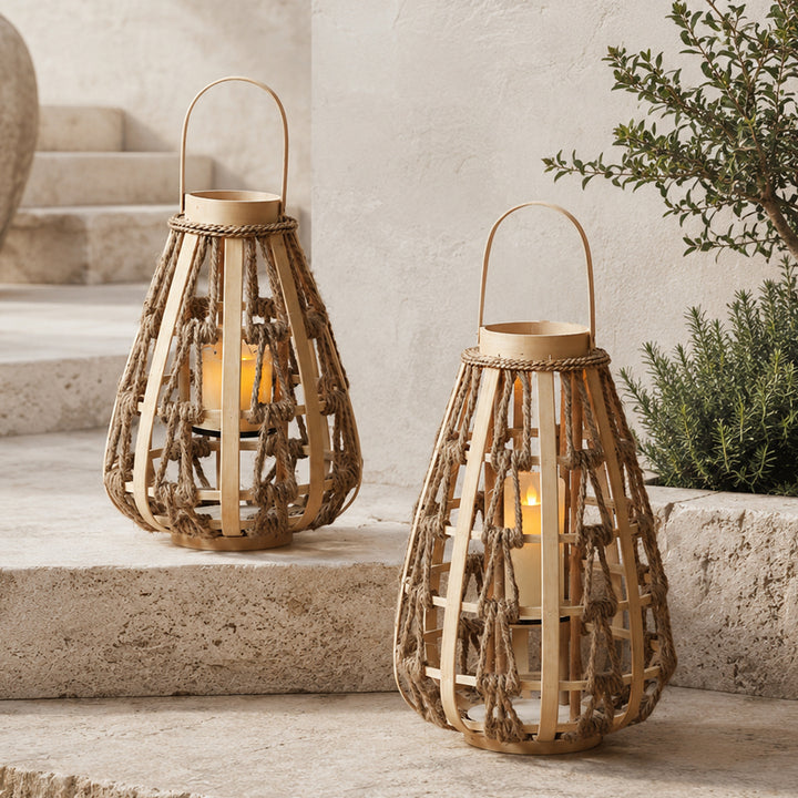 Dekorative Laterne aus Rattan Karnz