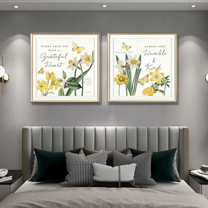 Motivierende Botanische Wandkunst Druck