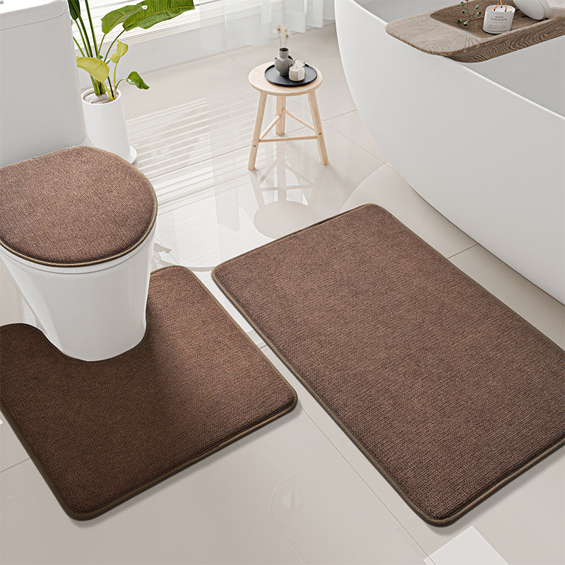 Strukturierte rutschfeste Toilettenteppichset