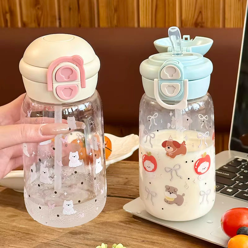 Damen Trinkflasche mit Tiermotiven und gesundem Fruchteinlage-System Karnz