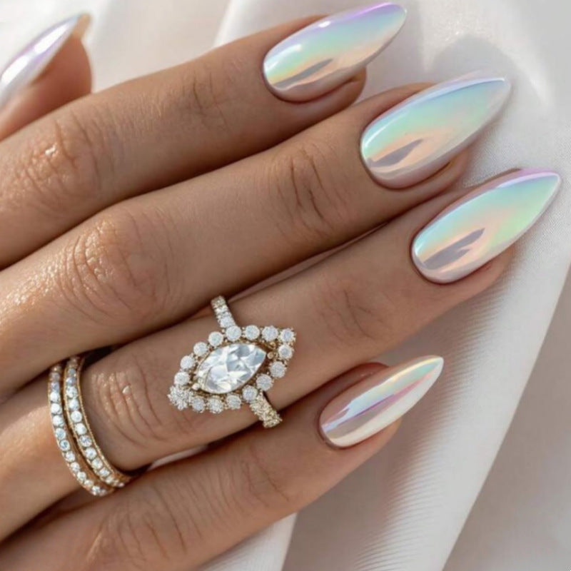 Iridescent Stiletto Press-On Nagelset Karnz