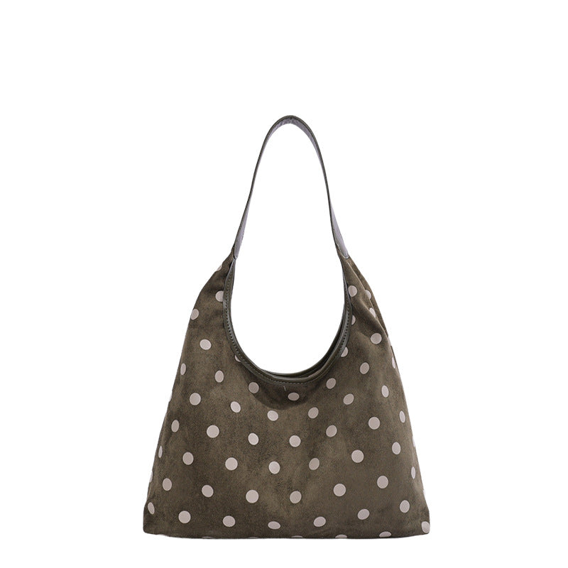Polka Dot Wildleder Einkaufstasche