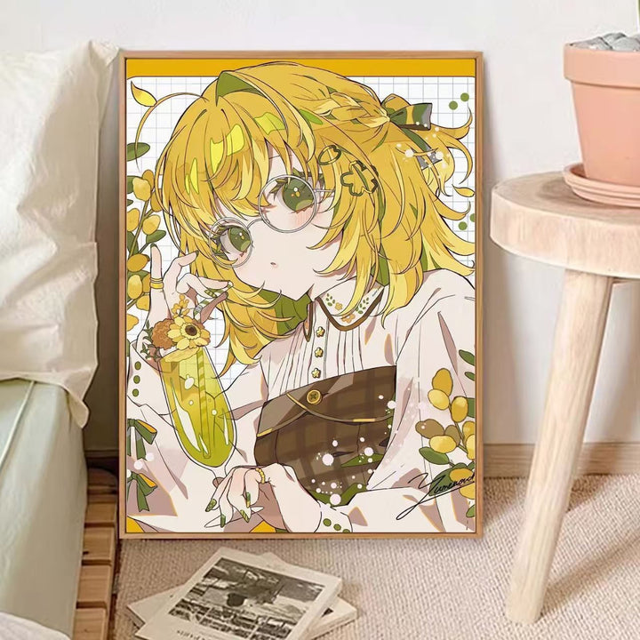 Verspielt Anime-inspirierten Leinwand Kunstdruck Karnz