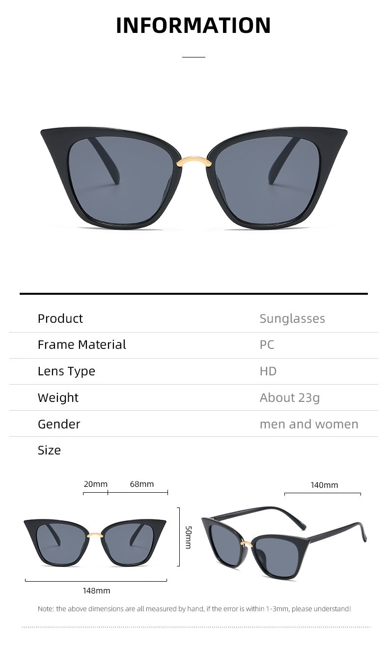 Damen modische Sonnenbrille mit auffälligem Design Karnz