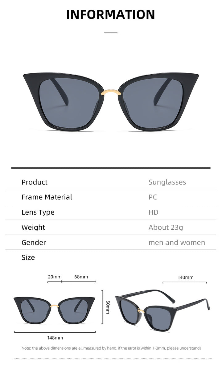 Damen modische Sonnenbrille mit auffälligem Design Karnz