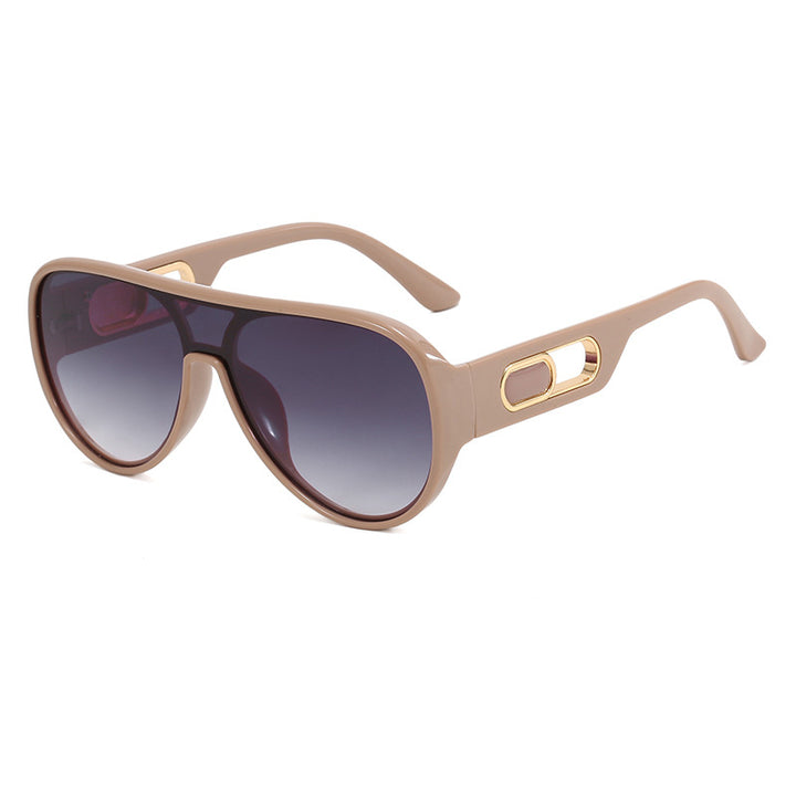 Damen Elegante Oversize-Sonnenbrille mit Designer-Details Karnz