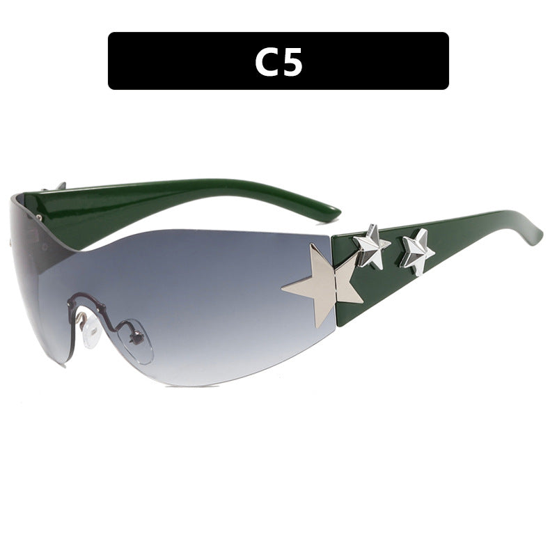 Damen trendige Sonnenbrille mit einzigartigem Sternen-Design Karnz