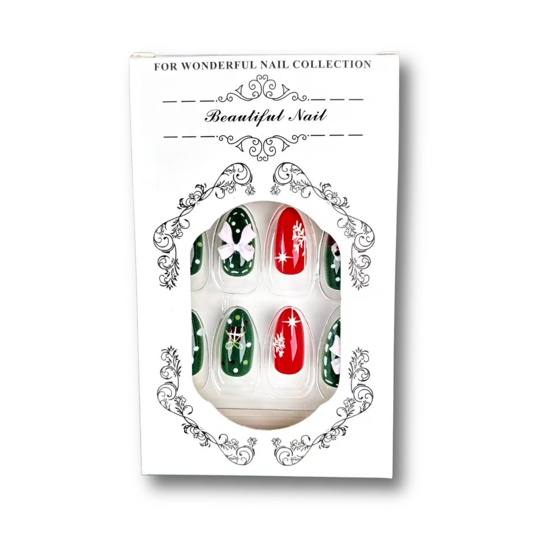 Dekorative Aufklebenägel-Set mit Weihnachtsthema