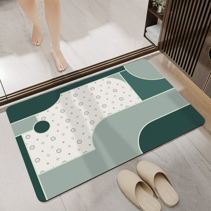 Abstract Geometrisches Design Badmatte Karnz