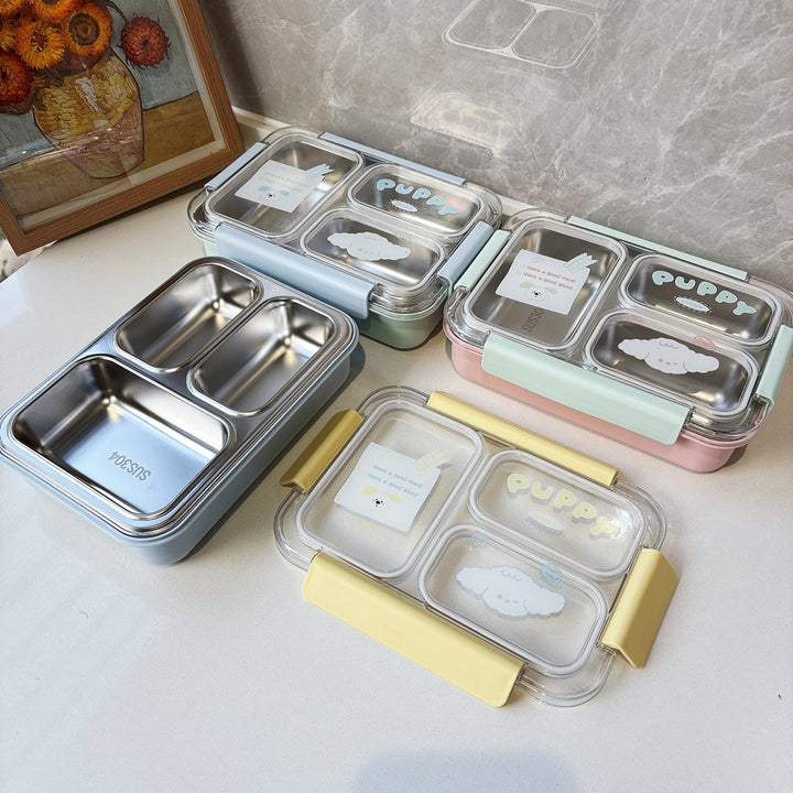 Mehrfach-Compartment Lunchbox mit Besteck