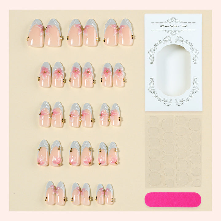 Premium Floral Press-On Nail Set Karnz