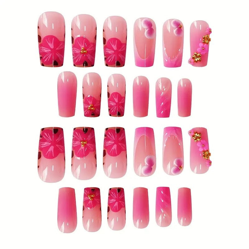 Florale Acryl-Nagelkunst-Verstärkungen Karnz