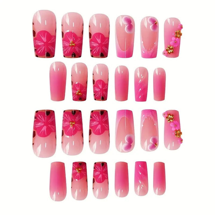 Florale Acryl-Nagelkunst-Verstärkungen Karnz