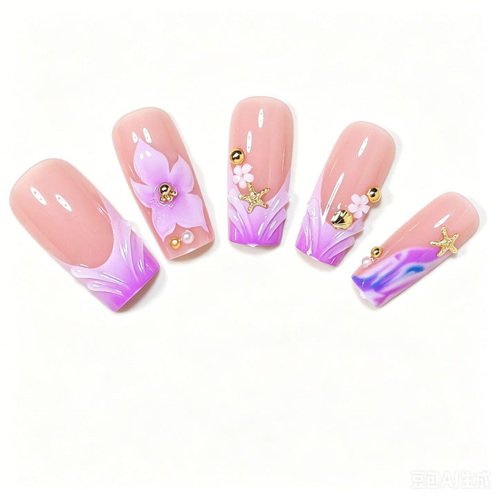 Dekorative Blumen Acryl Nagelkunst Tipps Karnz