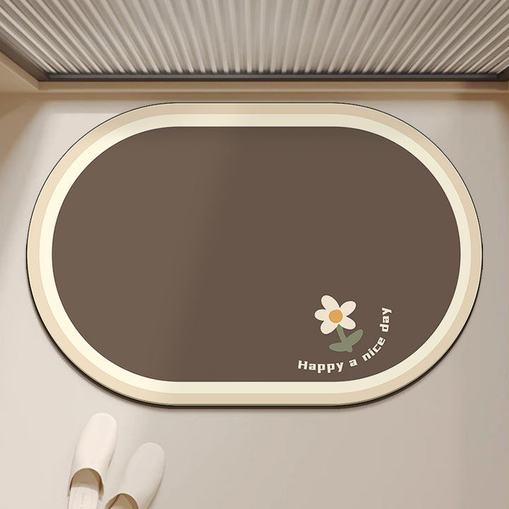 Florales Design Badezimmerteppich für Badezimmerböden