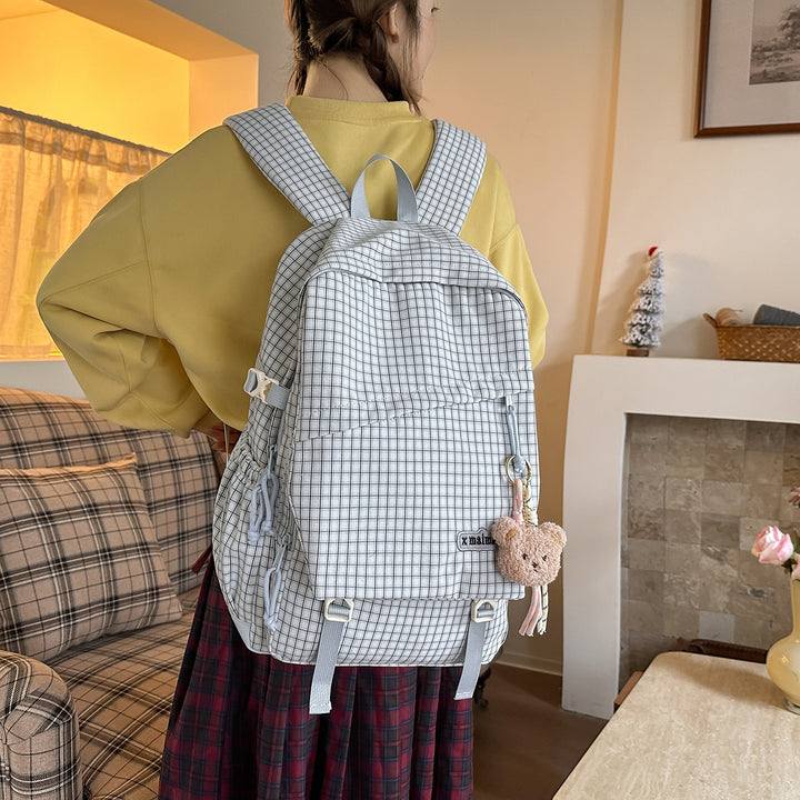 Stylischer Gittermuster-Rucksack Karnz