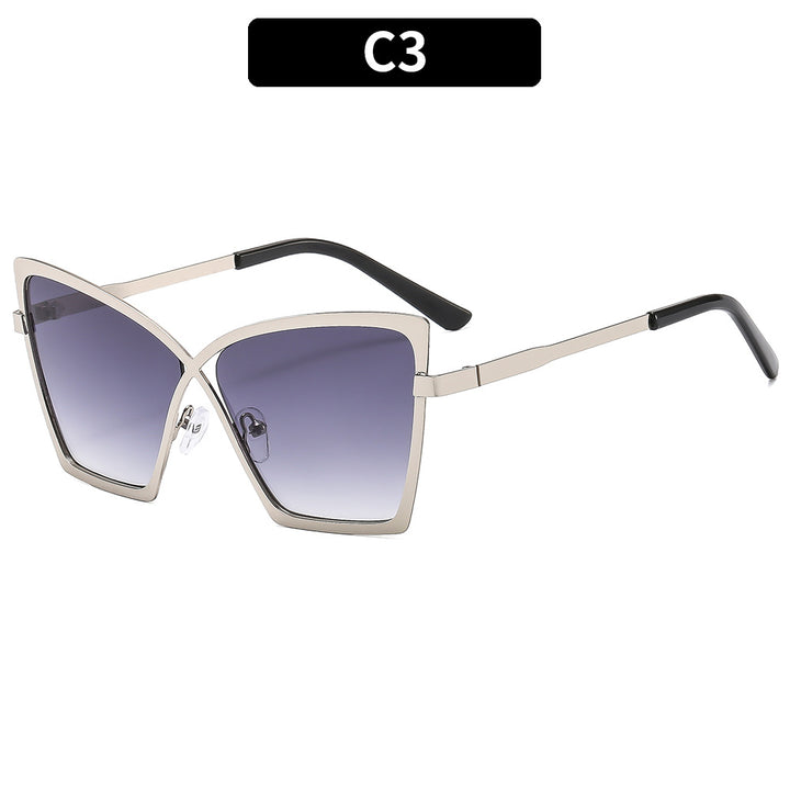 Luxuriöse Übergroße Katzenaugen-Sonnenbrille