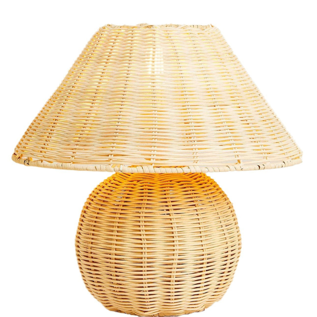 Handgefertigte Rattan-Tischlampe Karnz