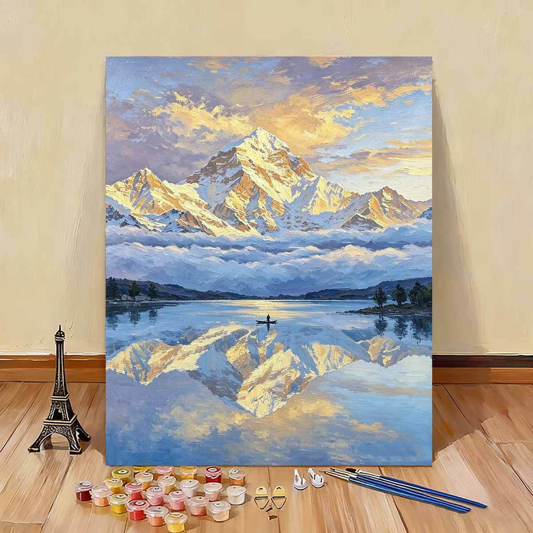 Mal das Zahlen Kunst-Set Scenic Mountain Landscape Karnz