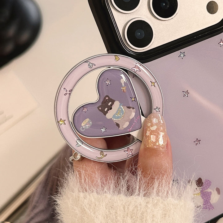 Herzförmiger Smartphone Fingerhalter Karnz
