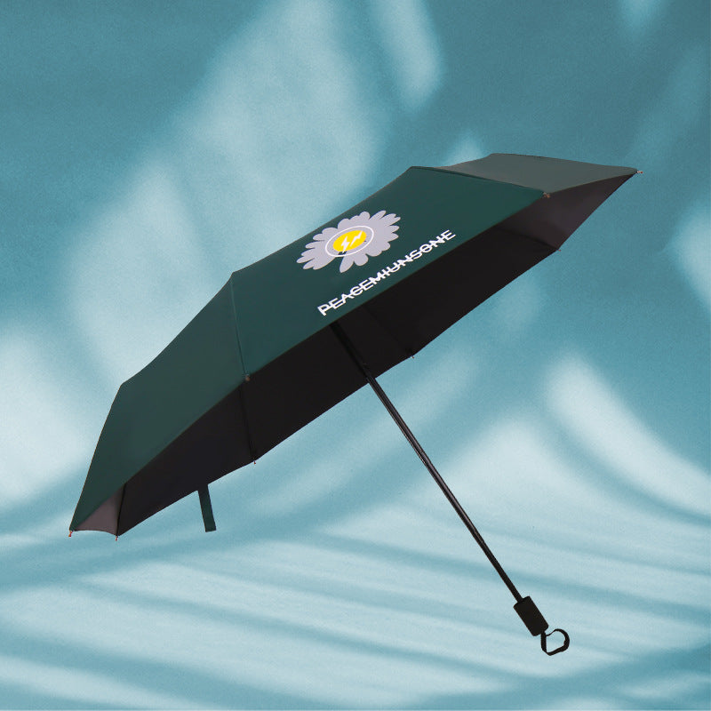 Damen Faltbarer Regenschirm mit Blumenmotiv Karnz