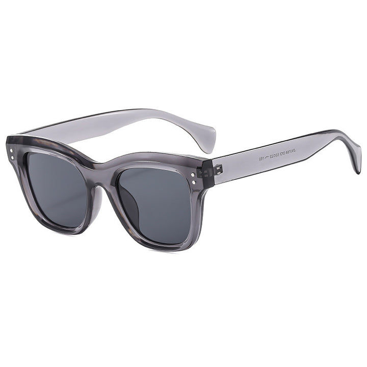 Damen oversized Sonnenbrille mit abgerundetem eckigem Rahmen und UV-Schutz Karnz