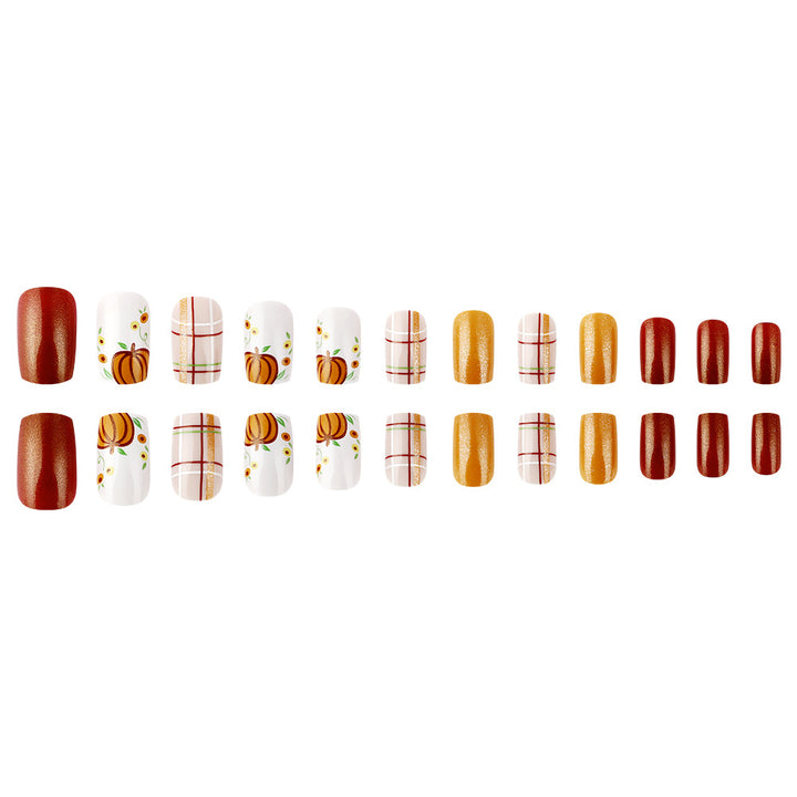 Saisonales Kürbis-Themen-Nagelkunst-Set Karnz