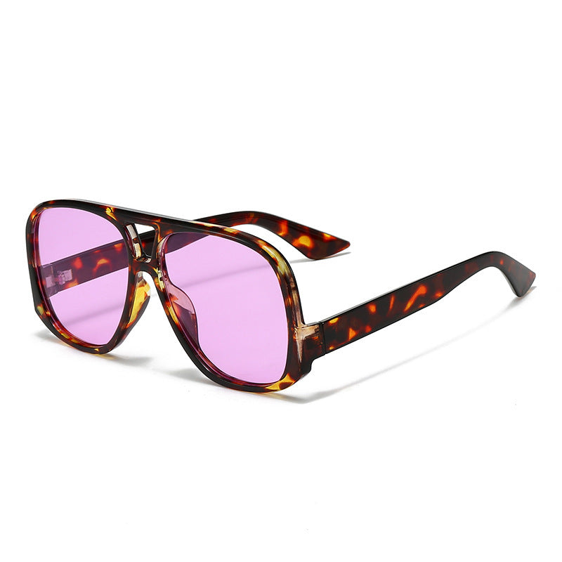 Damen trendige oversized Sonnenbrille im modernen Schildkrötenmuster Karnz